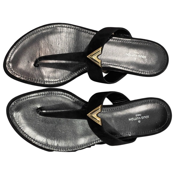 NEW AUTHENTIC LOUIS VUITTON THONG SANDALS Size 39.5 - Picture 2 of 4